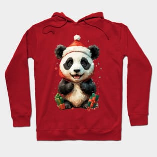 Cute Christmas Panda with Gifts Hoodie